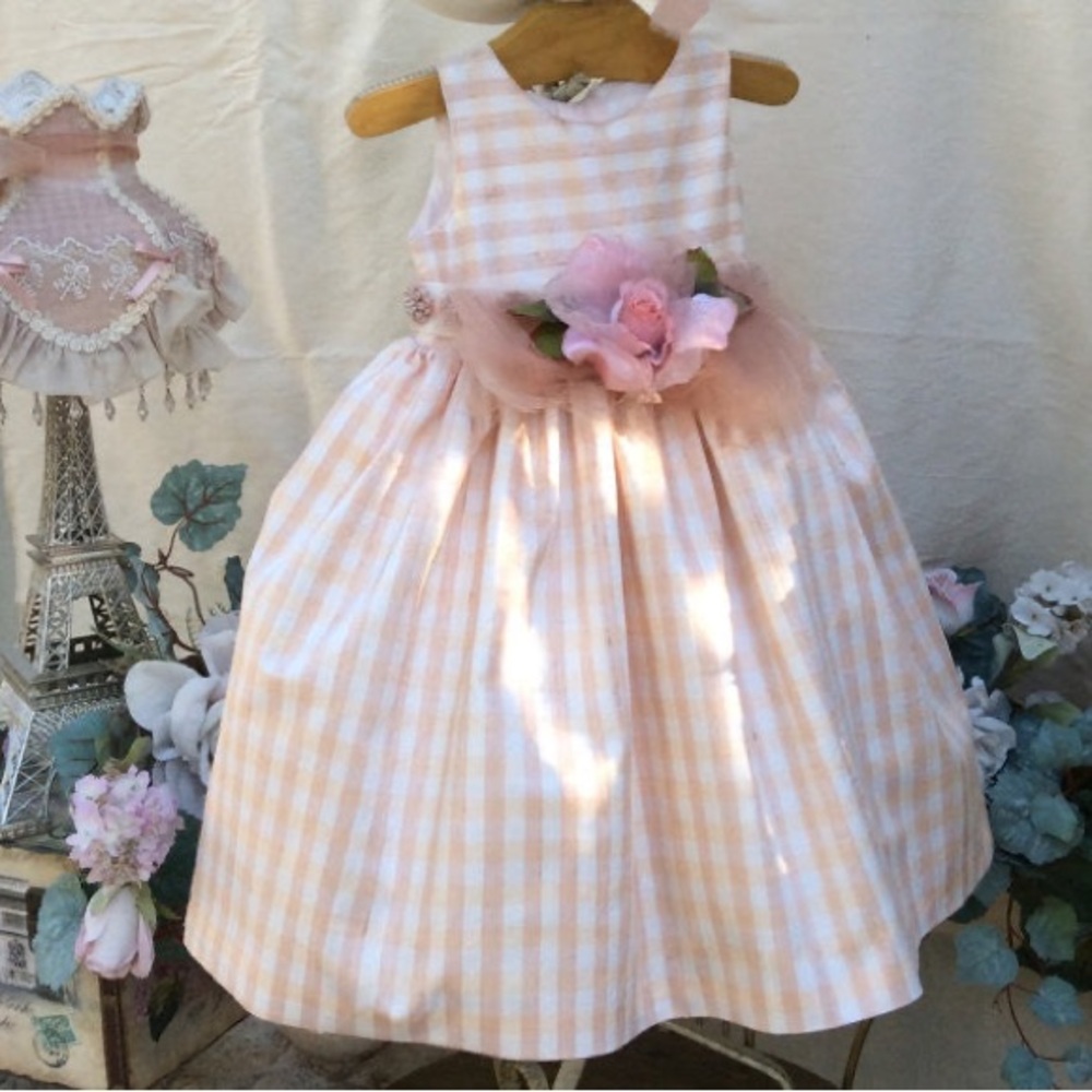Elena Collection Exclusive | Silk Gingham Heirloom Dress